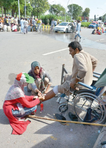 medical missions pat mobile clinics busy tending to injured