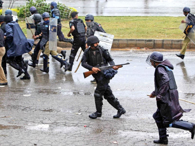 on the defensive police fail to protect red lines in red zone on the defensive police fail to protect red lines in red zone