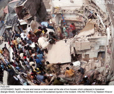 9 killed 16 injured after two buildings collapse in hyderabad