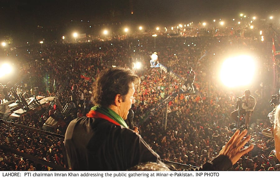 minar e pakistan rally go nawaz go chant will haunt pm says imran