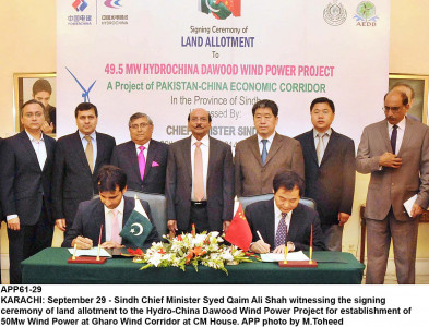 pakistan china investment sindh plays host to 130m wind power project