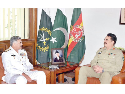 farewell visit naval chief calls on gen raheel