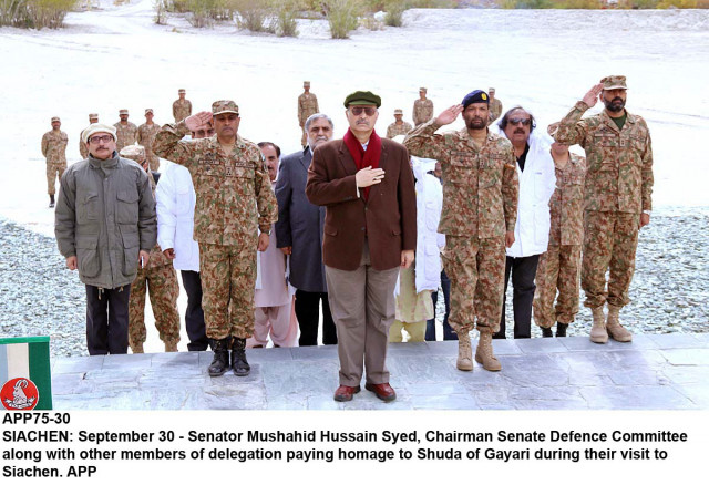 boosting morale senate panel wraps up siachen trip boosting morale senate panel wraps up siachen trip