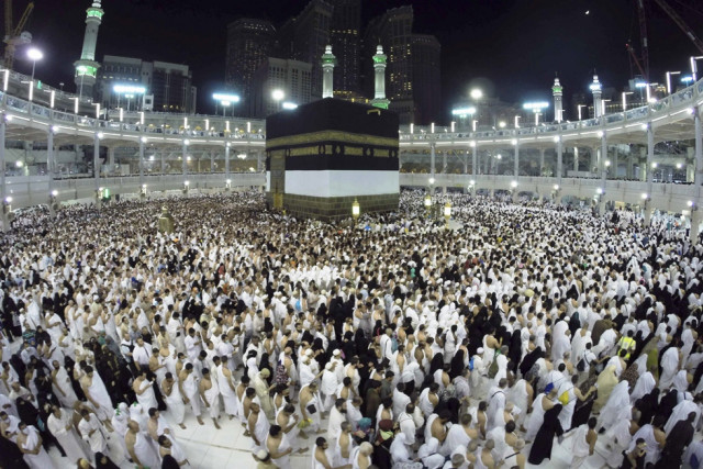 muslim pilgrims in mass movement as hajj begins