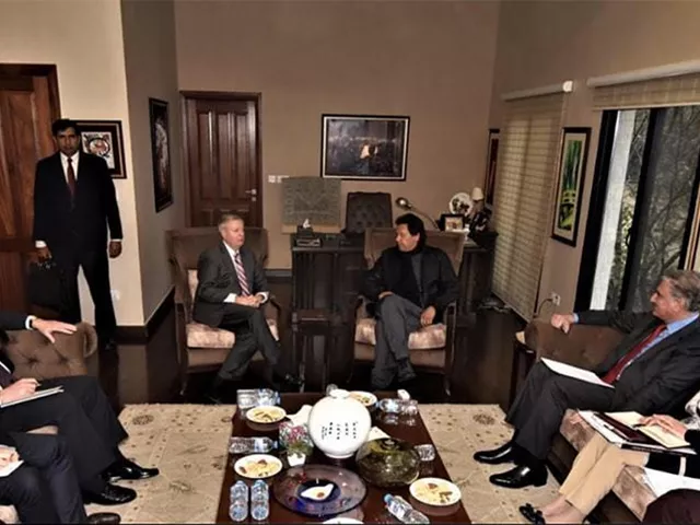 us senator meets pakistan prime minister imran khan during his visit to islamabad photo pm office us senator meets pakistan prime minister imran khan during his visit to islamabad photo pm office