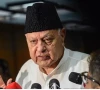 former chief minister of indian illegally occupied jammu and kashmir iiojk farooq abdullah pictured talking to media app former chief minister of indian illegally occupied jammu and kashmir iiojk farooq abdullah pictured talking to media app