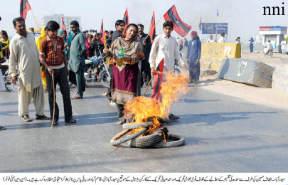 demonstrations and sit ins shutters down as nationalists protest mqm demands