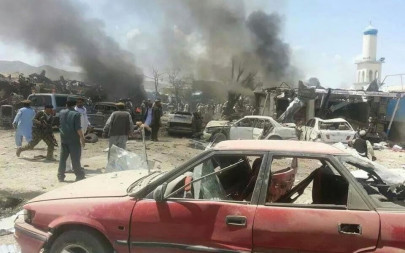 nine afghan security personnel killed in suicide attack