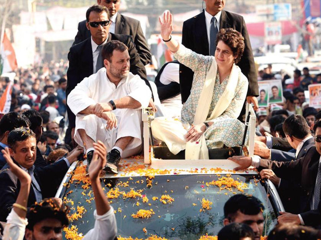 congress president rahul gandhi and east uttar pradesh general secretary priyanka gandhi vadra during a roadshow from chaudhary charan singh airport to the partys state headquarter on february 11 2019 in lucknow india photo getty congress president rahul gandhi and east uttar pradesh general secretary priyanka gandhi vadra during a roadshow from chaudhary charan singh airport to the partys state headquarter on february 11 2019 in lucknow india photo getty