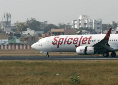 indian plane hits stray buffalo during take off