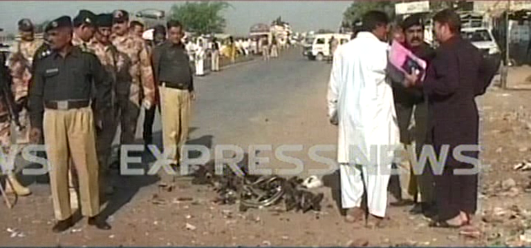 five injured in attack on security forces vehicle in karachi