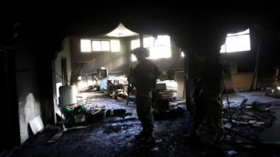 west bank mosque torched in suspected revenge attack