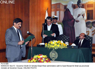 murad ali shah takes oath as sindh minister