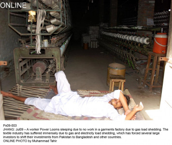 industrial concerns exempt textile industry from gas load shedding