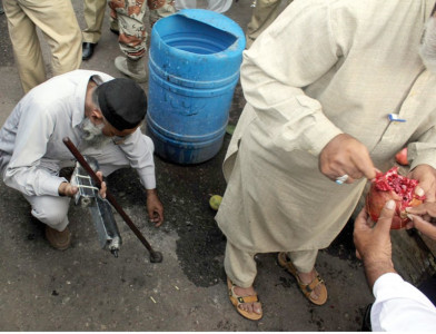 bombs away two cops 19 others injured in grenade attack