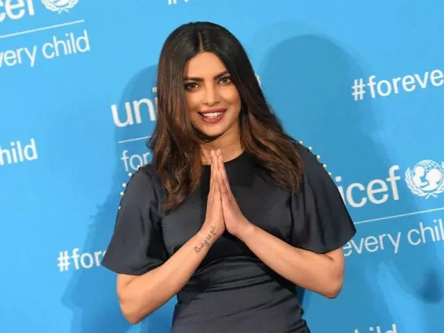 priyanka chopra at the unicef goodwill ambassador ceremony in new york on december 12 2016 photo afp priyanka chopra at the unicef goodwill ambassador ceremony in new york on december 12 2016 photo afp