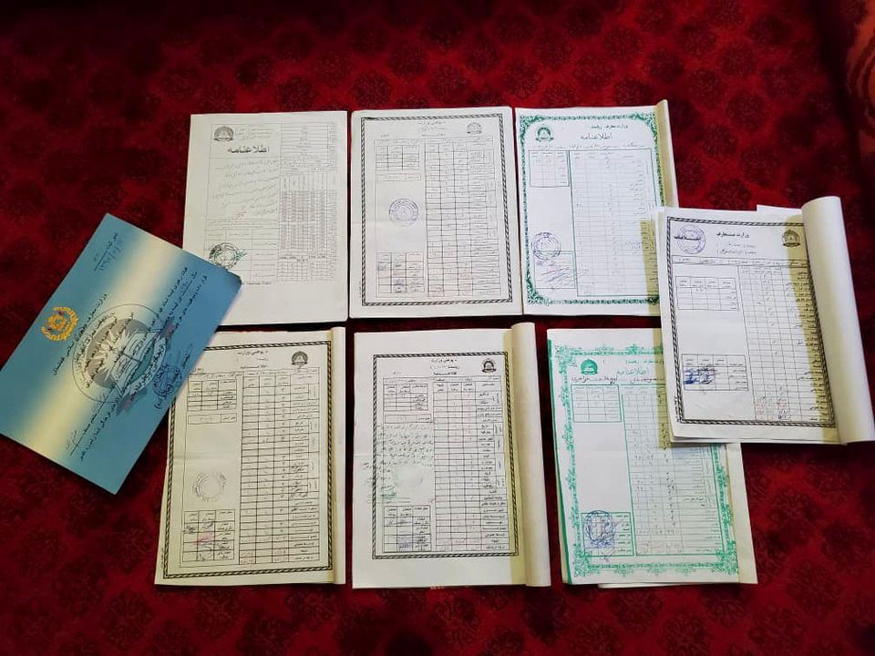 exam certificates belonging to 20 year old salgy who topped afghanistan s university entrance exams in kabul afghanistan august 26 2021 are pictured in this handout obtained by reuters