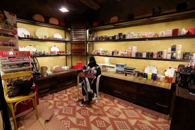 saudi woman mada in al balawi works at a cosmetic shop in the old town in alula saudi arabia october 31 2021 reuters saudi woman mada in al balawi works at a cosmetic shop in the old town in alula saudi arabia october 31 2021 reuters