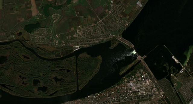 a satellite image shows a view of the location of the kakhovka dam and the surrounding region in kherson oblast ukraine october 18 2022 photo reuters a satellite image shows a view of the location of the kakhovka dam and the surrounding region in kherson oblast ukraine october 18 2022 photo reuters