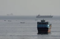 vessels in the strait of hormuz as seen from musandam oman august 3 2026 reuters