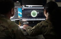 us space force guardians assigned to space delta 5 monitor computer workstations at vandenberg space force base california us december 18 2025 photo reuters
