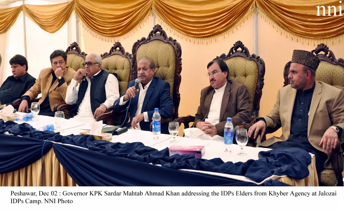 repatriation of idps mehtab urges tribal elders security officials to join hands repatriation of idps mehtab urges tribal elders security officials to join hands