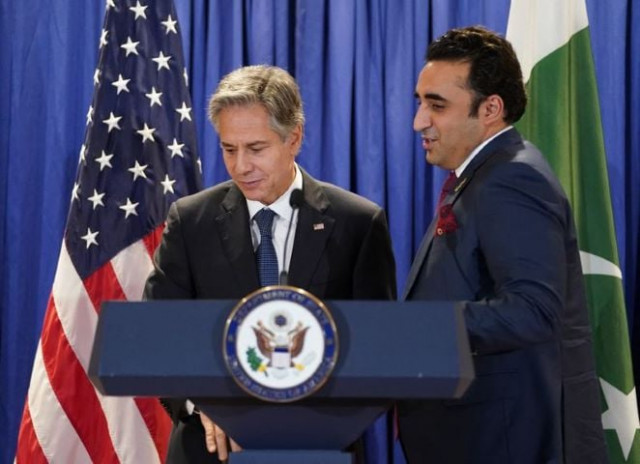 antony blinken left with bilawal bhutto zardari in washington d c on sept 26 photo afp