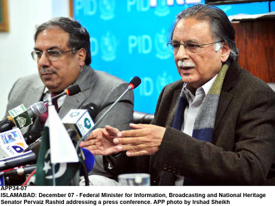 government to only enter talks if pti calls off sit ins says rashid