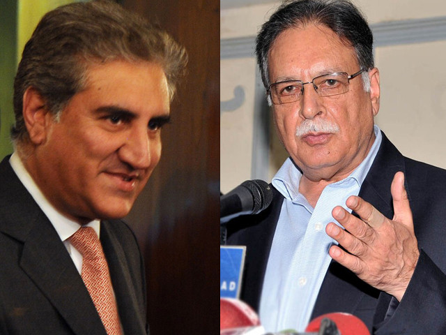 shah mehmood qureshi spars with pervaiz rasheed on live tv