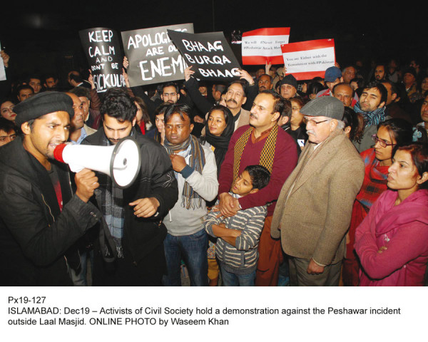 tension at aabpara lal masjid cleric booked on civil society s complaint