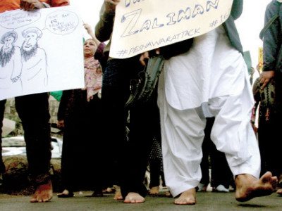 in support barefooted they came to show solidarity with peshawar victims in support barefooted they came to show solidarity with peshawar victims
