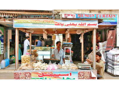 a chic business small kiosk in meena bazaar all famous for its fine quality chikki
