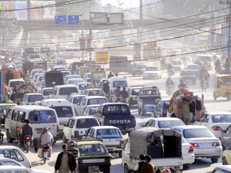 lacking facilities illegal parking clogs saddar