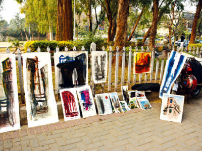 on the road for some artists the streets serve as galleries on the road for some artists the streets serve as galleries