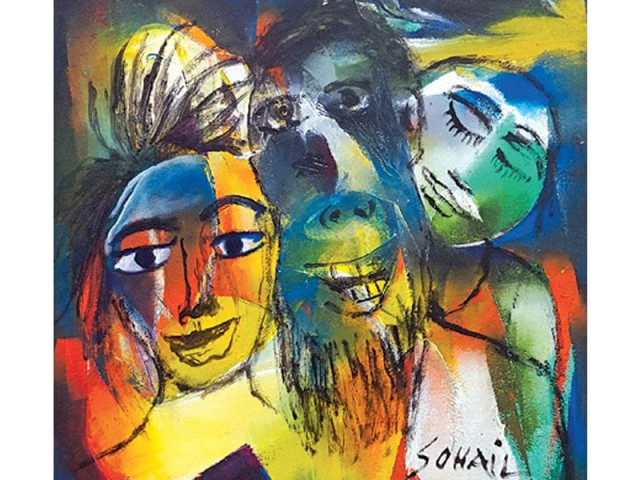 sohail brings out an edgy side through his bold subjects while rafi s abstract artwork adds a sophisticated dimension to their canvases photo publicity sohail brings out an edgy side through his bold subjects while rafi s abstract artwork adds a sophisticated dimension to their canvases photo publicity