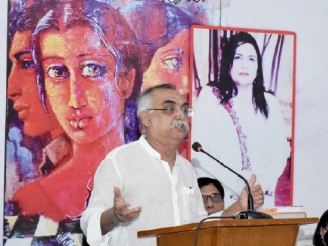 fomer fbr chairperson shabbar zaidi speaks at launch of naheed sultan mirza s novel taqseem sey taqseem tak at arts council of pakistan karachi photo express fomer fbr chairperson shabbar zaidi speaks at launch of naheed sultan mirza s novel taqseem sey taqseem tak at arts council of pakistan karachi photo express