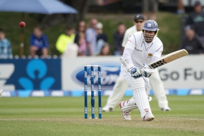 nz v sl sangakkara joins elite 12 000 runs club during a wicket fest