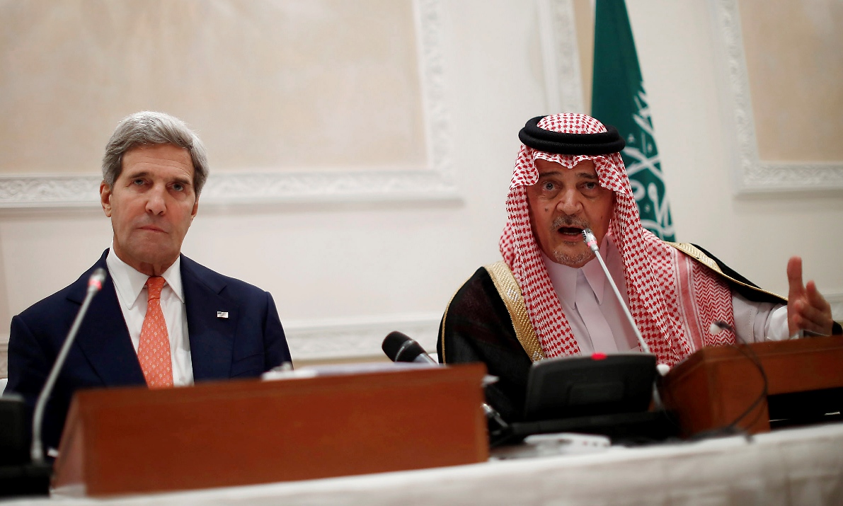 file photo of saudi foreign minister prince saud al faisal at a press conference in riyadh afp photo