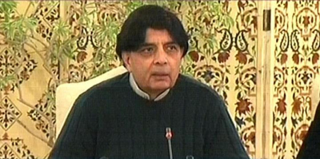 express news screengrab of interior minister chaudhry nisar express news screengrab of interior minister chaudhry nisar