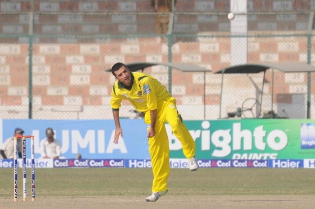 let it rip zafar gohar of khyber pakhtunkhwa fighters flights the ball on his way to a particularly effective 4 37 photo mohammad azeem express