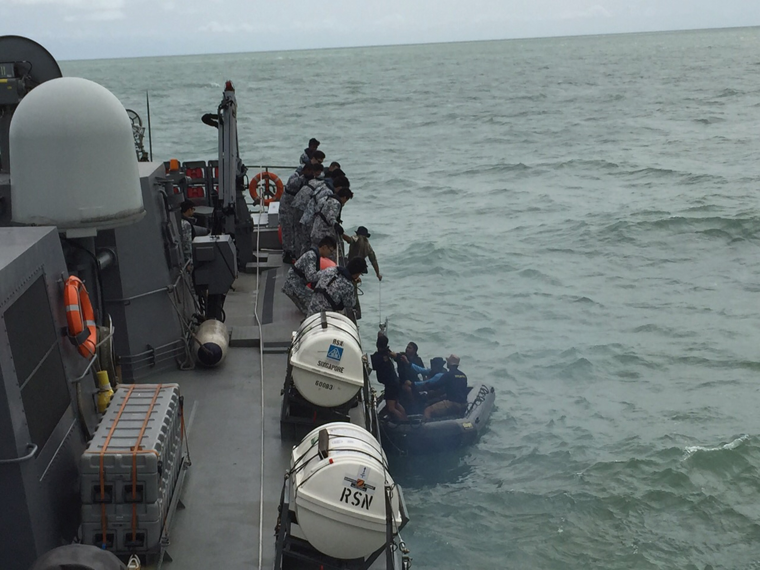 an indonesian navy seaboat picks up items retrieved photo reuters