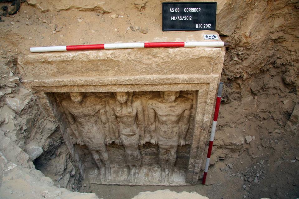 the tomb of princess shert nebti in abu sir south of cairo dating from around 2 500 bc and discovered in 2012 photo afp