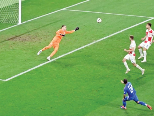 mattia zaccagni scores italy s decisive equaliser against croatia photo afp mattia zaccagni scores italy s decisive equaliser against croatia photo afp