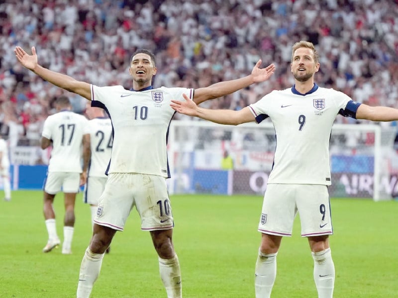 harry kane and jude bellingham saved england as they came from behind to beat slovakia 2 1 in extra time and set up a quarter final against switzerland photo afp