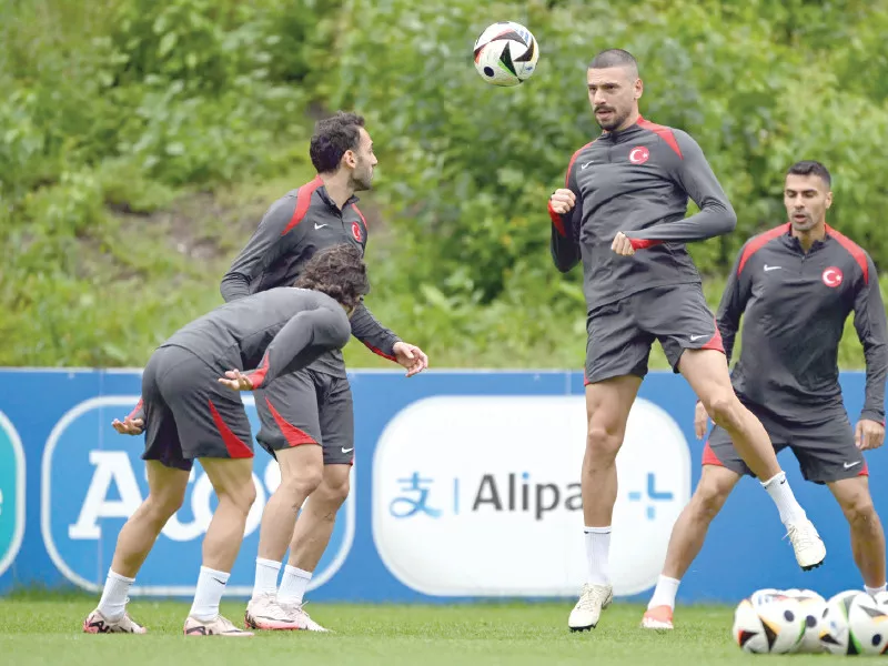 turkey s defender merih demiral 2r attends a training session at the team s base camp in barsinghausen on friday ahead of their euro match against netherlands photo afp turkey s defender merih demiral 2r attends a training session at the team s base camp in barsinghausen on friday ahead of their euro match against netherlands photo afp