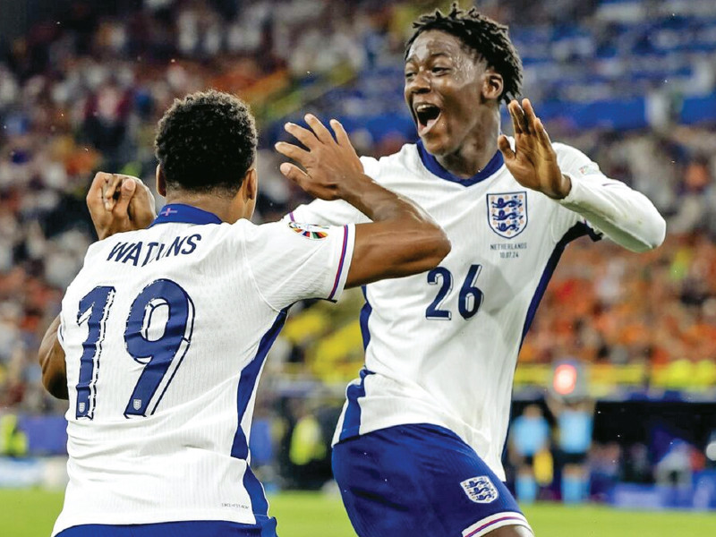 england midfielder kobbie mainoo put in a superb display as his team beat the netherlands to reach the euro 2024 final photo afp