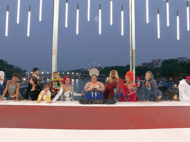 criticism has focused on a scene involving dancers drag queens and a dj in poses that recalled depictions of the last supper photo file criticism has focused on a scene involving dancers drag queens and a dj in poses that recalled depictions of the last supper photo file