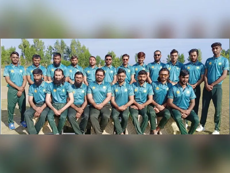 pak blind cricket team players pose for a group photo at the training camp in mirpur photo app pak blind cricket team players pose for a group photo at the training camp in mirpur photo app