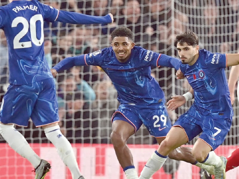 pedro neto 2r celebrates his equaliser for chelsea against arsenal photo afp