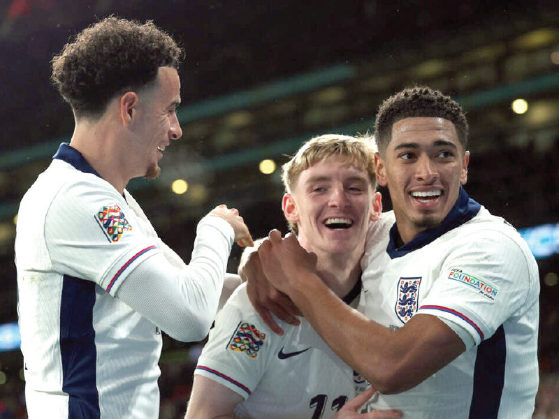 anthony gordon c was one of four england players to net their first international goals on sunday photo afp